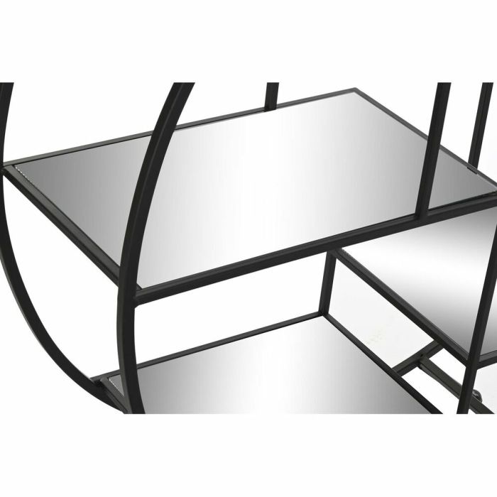 Estantería DKD Home Decor 95 x 27 x 105 cm Espejo Negro Metal 3