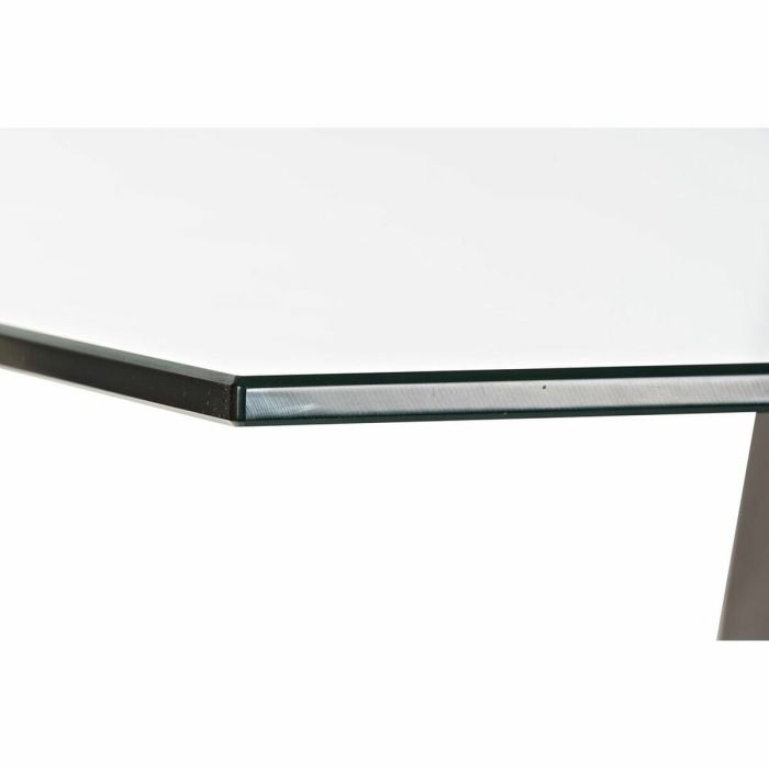Mesa de Comedor DKD Home Decor Cristal Gris Metal Transparente 160 x 90 x 75 cm 30 x 40 cm Madera MDF 5