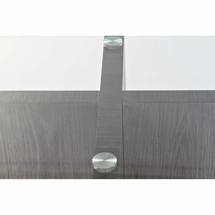 Mesa de Comedor DKD Home Decor Cristal Gris Metal Transparente 160 x 90 x 75 cm 30 x 40 cm Madera MDF 2