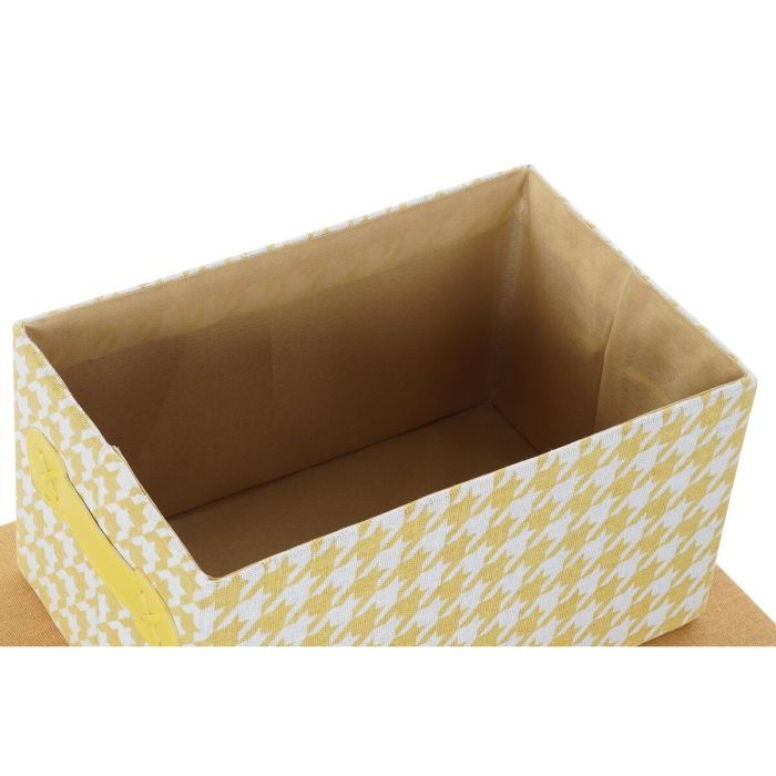 Set de Cajas Organizadoras Apilables DKD Home Decor Gris Azul Amarillo 40 x 30 x 20 cm 1