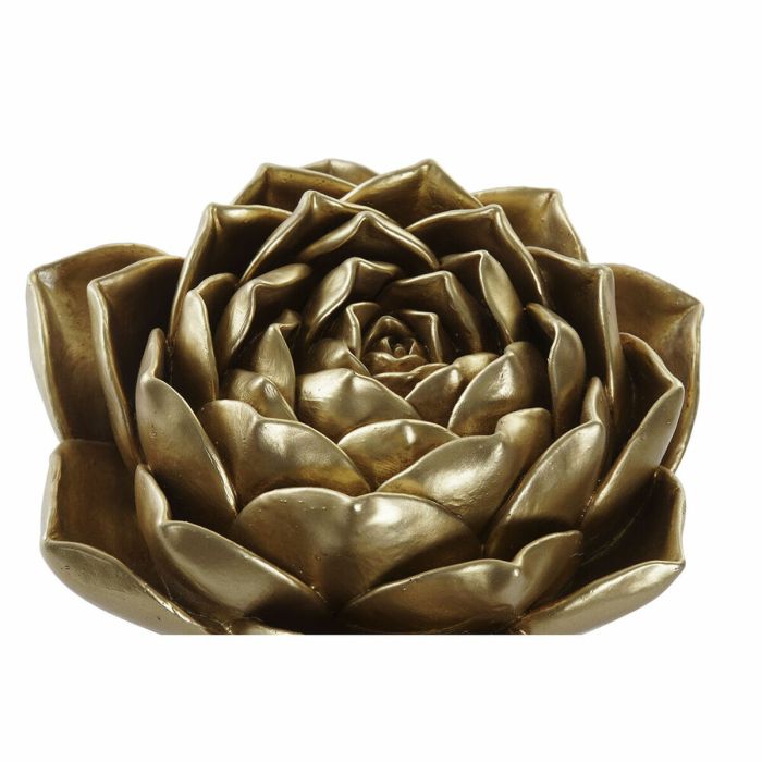 Figura Decorativa DKD Home Decor Dorado Flor 18 x 18,5 x 7,2 cm 2