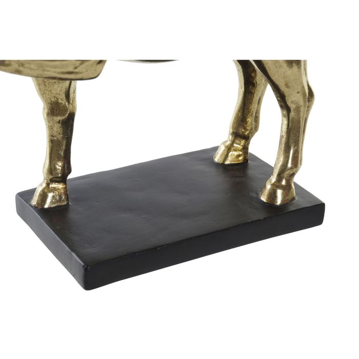 Figura Decorativa DKD Home Decor 29 x 9 x 25 cm Caballo Negro Dorado 1