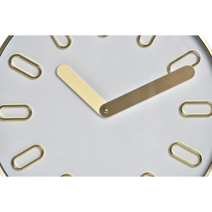 Reloj de Pared DKD Home Decor 35,5 x 4,2 x 35,5 cm Cristal Gris Dorado Aluminio Blanco Moderno (2 Unidades) 3