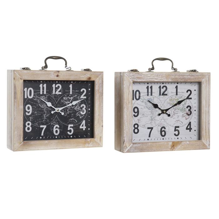 Wall Clock DKD Home Decor Black White Vintage Musical 60 x 4,5 x 60 cm