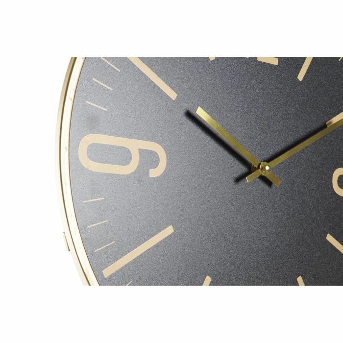 Reloj de Pared DKD Home Decor 40 x 4 x 40 cm Negro Marrón Hierro Péndulo Madera MDF (2 Unidades) 1