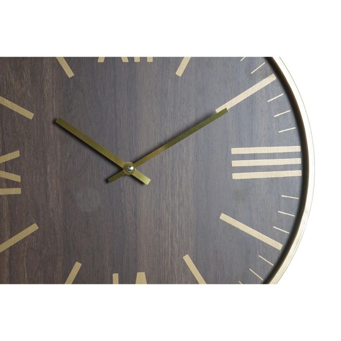 Reloj de Pared DKD Home Decor 40 x 4 x 40 cm Negro Marrón Hierro Péndulo Madera MDF (2 Unidades) 3