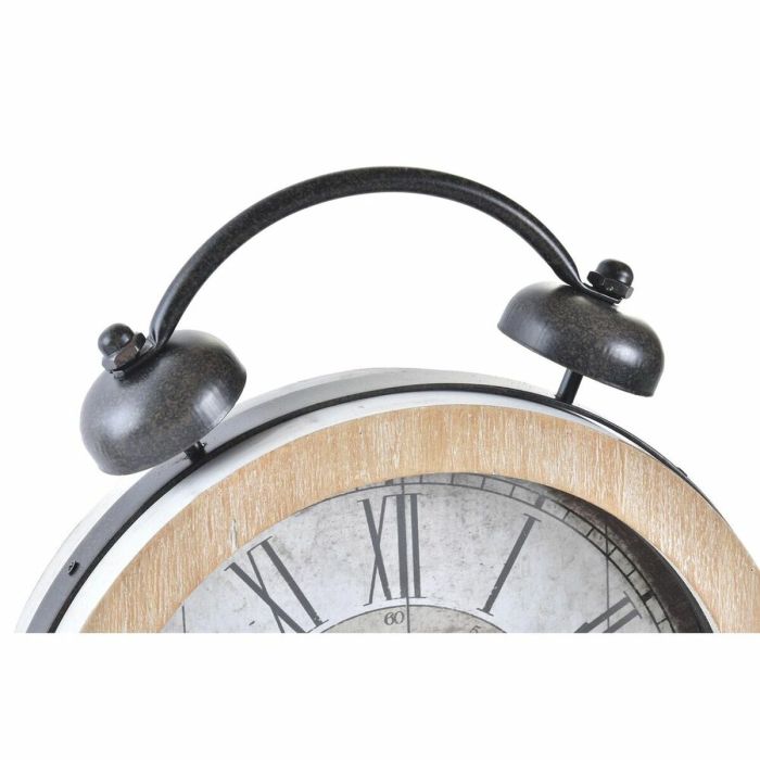 Reloj de Mesa DKD Home Decor Natural MDF Blanco Hierro (25,8 x 8 x 32 cm) (2 Unidades) 1
