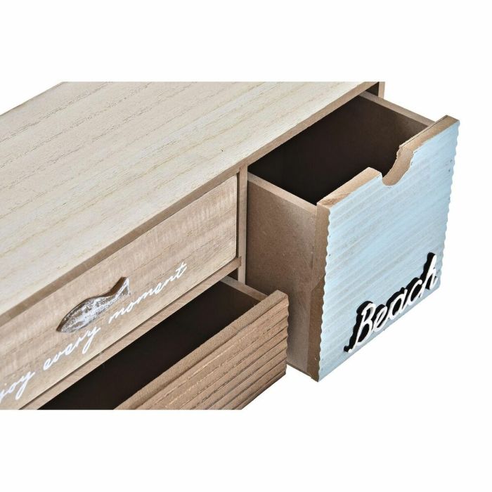 Caja-Joyero DKD Home Decor Marrón Turquesa Madera 34 x 13 x 16 cm 2