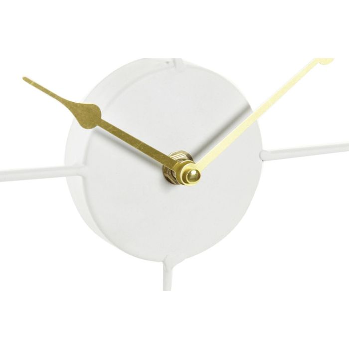 Reloj de Pared DKD Home Decor 39 x 3,5 x 39 cm Metal Marrón Blanco Madera MDF Mediterráneo Peces 1