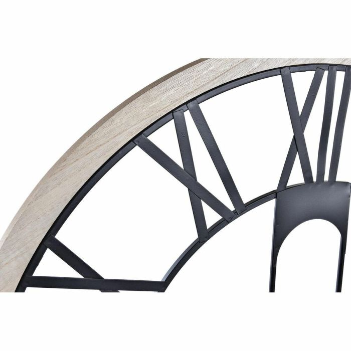 Reloj de Pared DKD Home Decor Negro Metal Madera (70 x 4 x 70 cm)