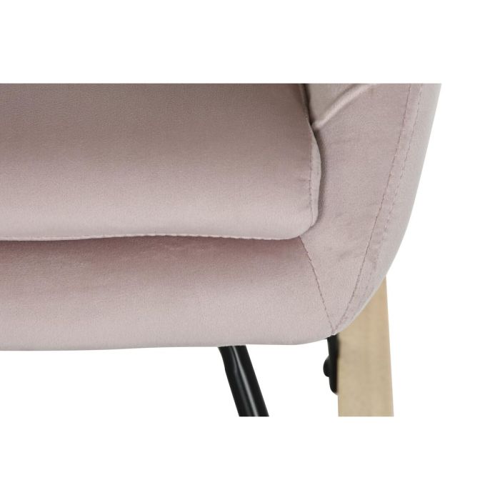 Mecedora DKD Home Decor Natural Negro Rosa Metal Poliéster (66 x 80 x 90 cm) 3 Mecedora DKD Home Decor Natural Negro Rosa Metal Poliéster (66 x 80 x 90 cm) 3