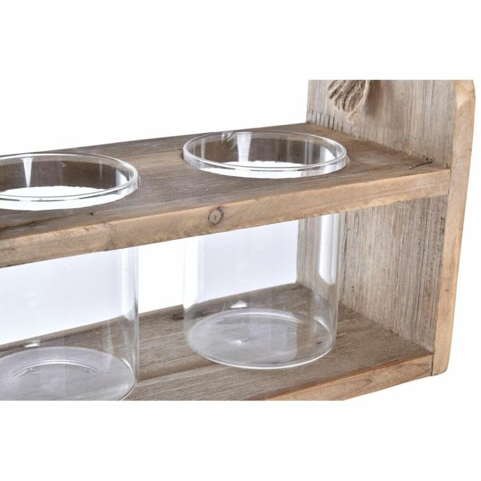 Jarrón DKD Home Decor Transparente Natural Cristal Cuerda 28 x 12 x 22 cm 1