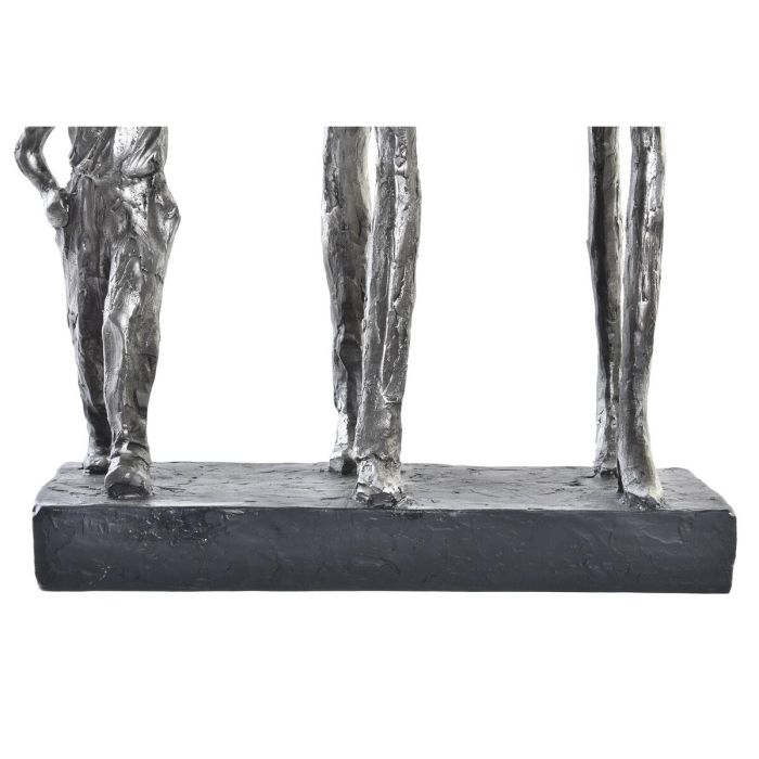 Figura Decorativa DKD Home Decor Plateado Negro Resina Moderno Familia (26 x 11,5 x 41,5 cm) 1