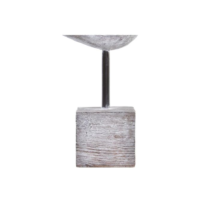 Figura Decorativa DKD Home Decor Gris Natural Pájaro Mediterráneo 23 x 9 x 26,7 cm 1