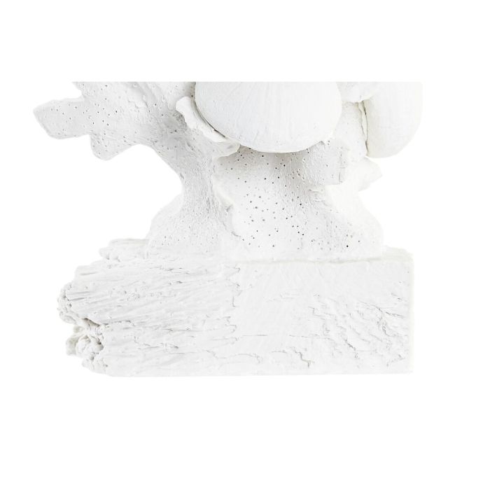 Figura Decorativa DKD Home Decor Blanco Coral Mediterráneo 28,5 x 16,5 x 42,4 cm 1