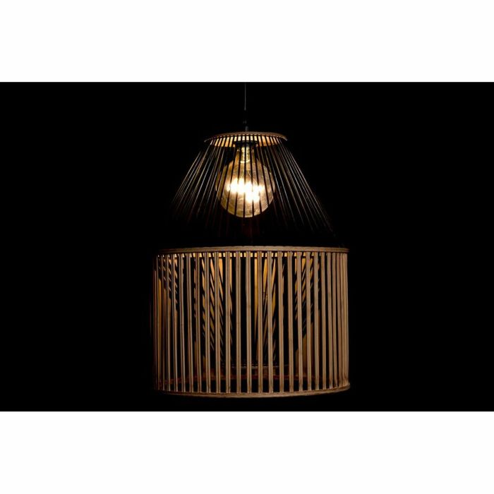 Lámpara de Techo DKD Home Decor Marrón Negro Madera Bambú 50 W 43 x 43 x 53 cm 1