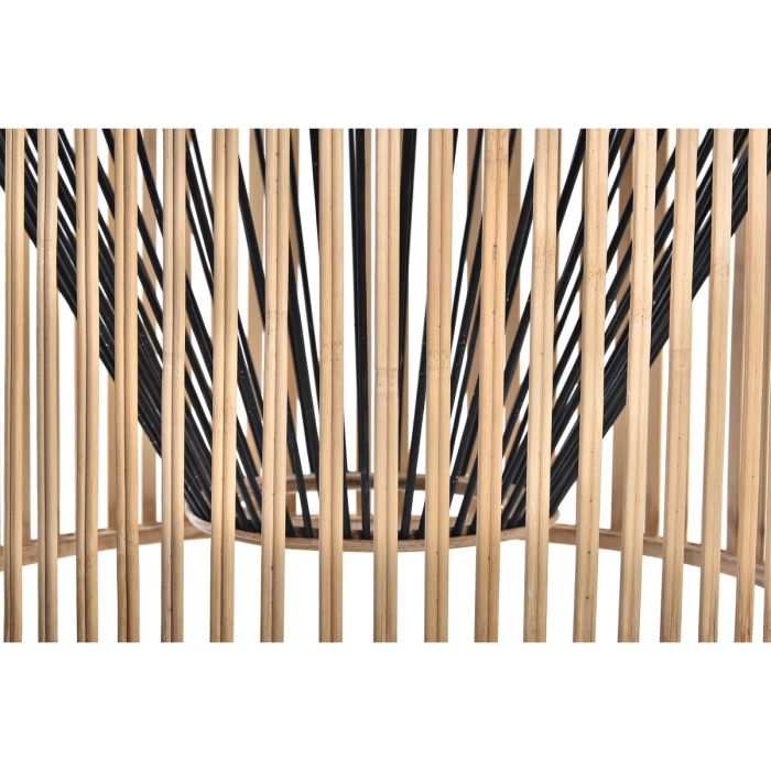 Lámpara de Techo DKD Home Decor Marrón Negro Madera Bambú 50 W 43 x 43 x 53 cm 4