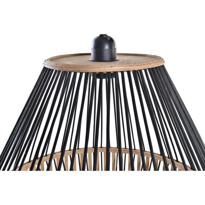 Lámpara de Techo DKD Home Decor Marrón Negro Madera Bambú 50 W 43 x 43 x 53 cm 3