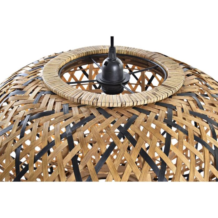 Lámpara de Techo DKD Home Decor Marrón Negro Bambú 50 W 51 x 51 x 30 cm 3