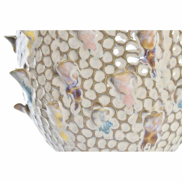 Jarrón DKD Home Decor Porcelana Marrón Mediterráneo (17 x 17 x 19 cm) 2