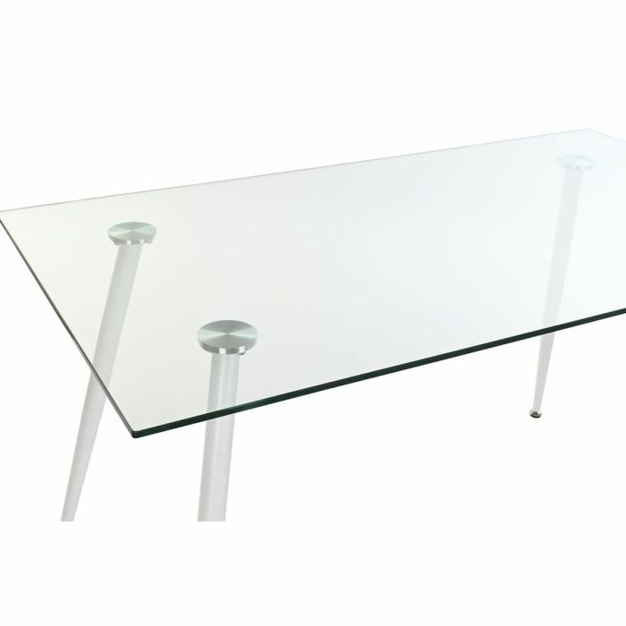 Mesa de Comedor DKD Home Decor Cristal Metal Blanco (135 x 75 x 75 cm) 3