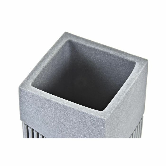 Portacepillos de Dientes DKD Home Decor Gris Resina 7,6 x 7,6 x 10 cm 1