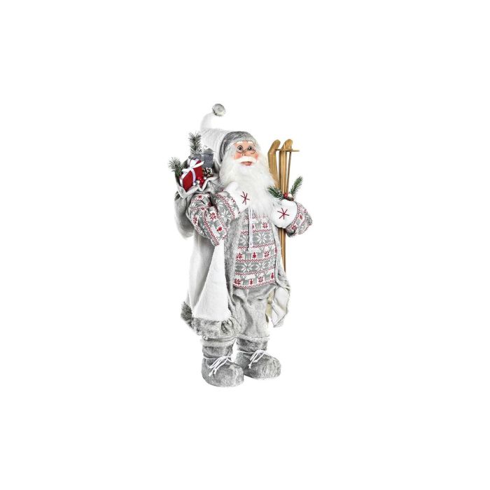 Figura Navidad Alpina DKD Home Decor Gris Blanco 34 x 83 x 45 cm