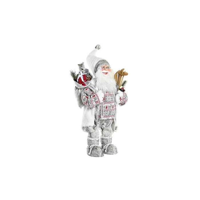 Figura Navidad Alpina DKD Home Decor Gris Rojo 20 x 64 x 32 cm