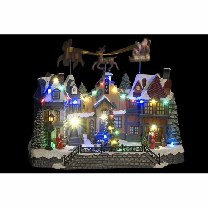 Adorno Navideño DKD Home Decor Movimiento Luz LED Musical Resina (39 x 20 x 33 cm) 3