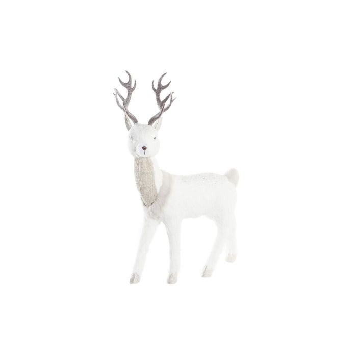 Figura Navidad Alpina DKD Home Decor Blanco Marron 14 x 52 x 36 cm