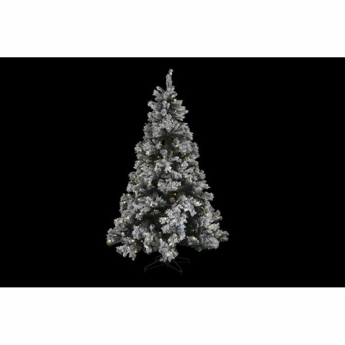 Árbol de Navidad DKD Home Decor Metal Polietileno Blanco Verde Nevado (130 x 130 x 218 cm) 4