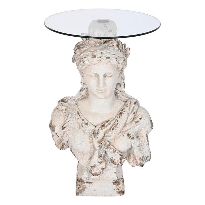 Mesa auxiliar DKD Home Decor Mujer Cristal Gris Magnesio (45 x 45 x 73 cm) 0 Mesa auxiliar DKD Home Decor Mujer Cristal Gris Magnesio (45 x 45 x 73 cm) 0
