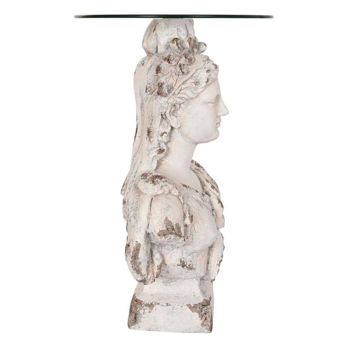 Mesa auxiliar DKD Home Decor Mujer Cristal Gris Magnesio (45 x 45 x 73 cm) 3 Mesa auxiliar DKD Home Decor Mujer Cristal Gris Magnesio (45 x 45 x 73 cm) 3