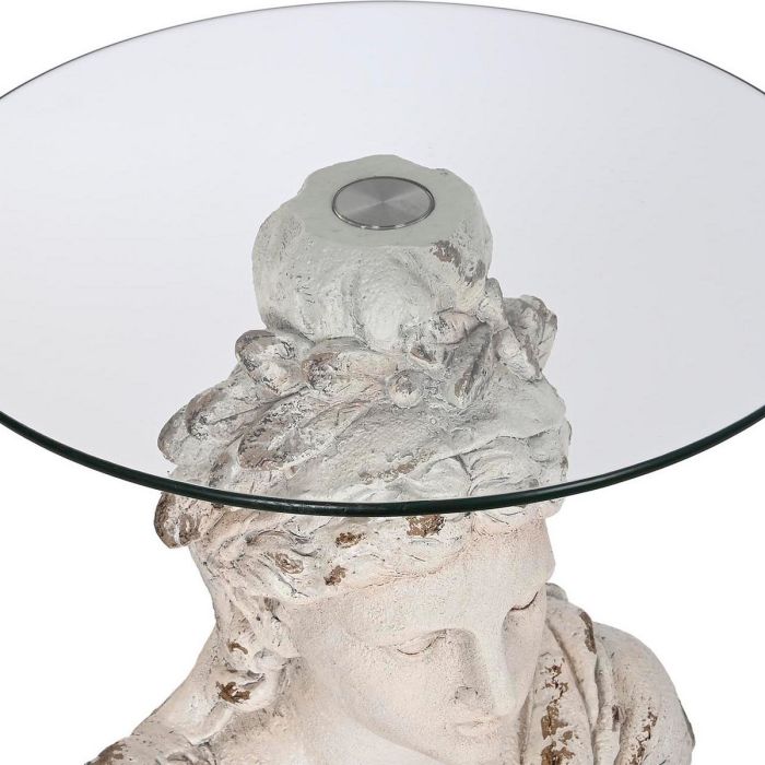Mesa auxiliar DKD Home Decor Mujer Cristal Gris Magnesio (45 x 45 x 73 cm) 2 Mesa auxiliar DKD Home Decor Mujer Cristal Gris Magnesio (45 x 45 x 73 cm) 2