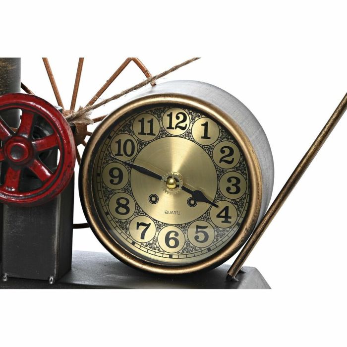 Reloj de Mesa DKD Home Decor Plateado Dorado Hierro Grúa (40,5 x 15 x 32,5 cm) (2 Unidades) 3