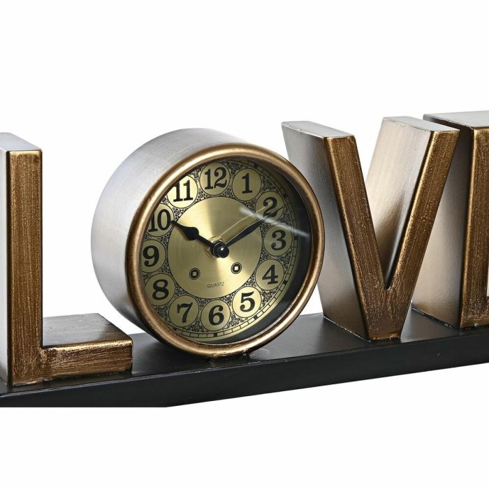 Reloj de Mesa DKD Home Decor Love Cobre Plateado Hierro (39 x 8 x 15 cm) (2 Unidades) 2