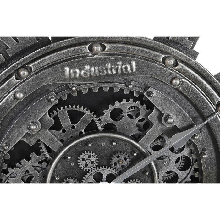 Reloj de Pared DKD Home Decor Engranajes Plateado Hierro 117 x 9,5 x 117 cm 2