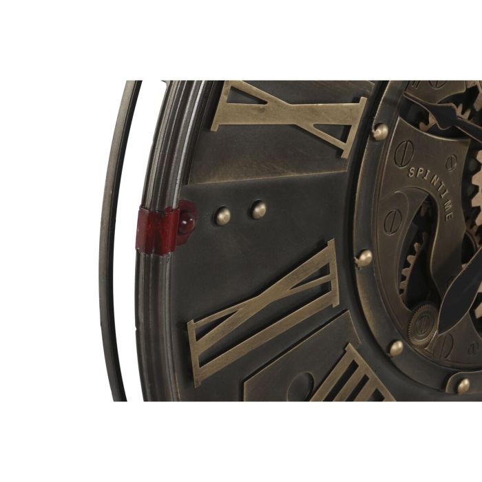 Reloj de Pared DKD Home Decor Engranajes Negro Dorado Hierro (80 x 6,5 x 80 cm) 3