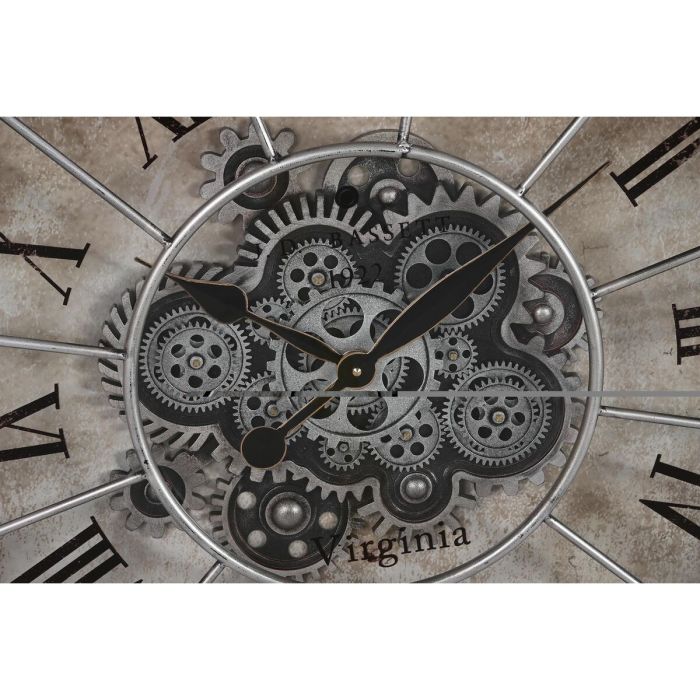 Reloj de Pared DKD Home Decor Engranajes Negro Cobre Hierro 80 x 8 x 80 cm 2