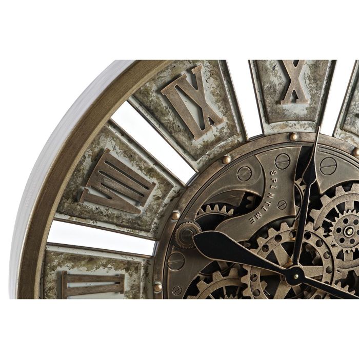 Reloj de Pared DKD Home Decor Engranajes Dorado Hierro (72 x 8,5 x 72 cm) 2