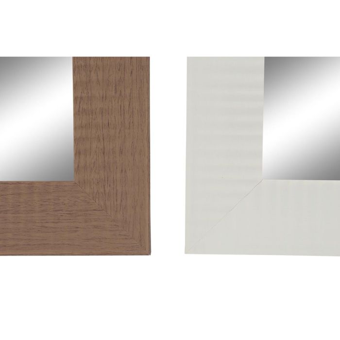 Espejo de pared DKD Home Decor Marrón Negro Gris oscuro Marfil Cristal Poliestireno 70 x 2 x 97 cm (4 Unidades) 2