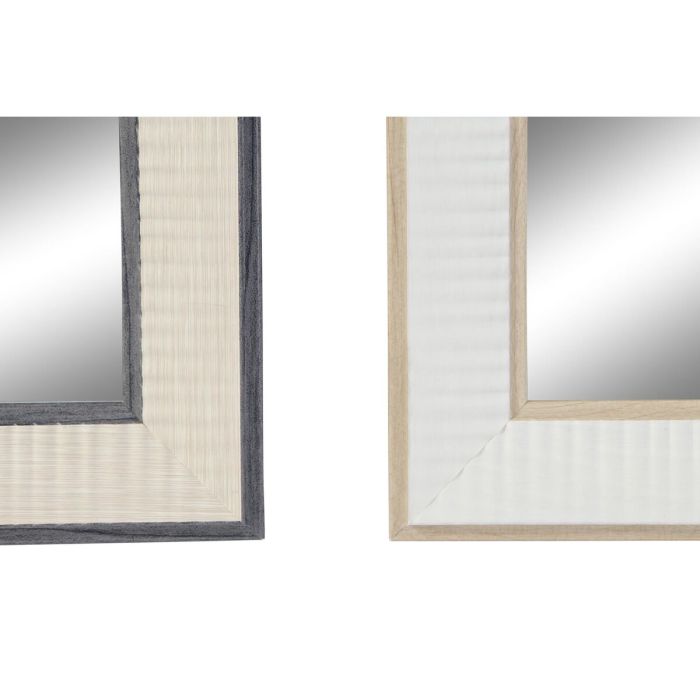 Espejo de pared DKD Home Decor Cristal Marrón Blanco Gris oscuro PS Tradicional 4 Unidades (36 x 2 x 95,5 cm) 2