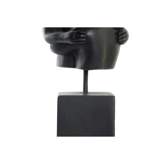 Figura Decorativa DKD Home Decor Pareja Negro Dorado Metal Resina (15,5 x 13,5 x 37,5 cm) (2 Unidades) 1