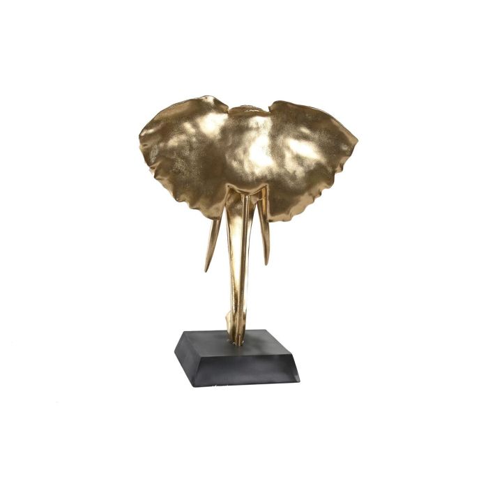 Figura Decorativa DKD Home Decor Negro Dorado Elefante Colonial 43 x 22 x 55,5 cm 2