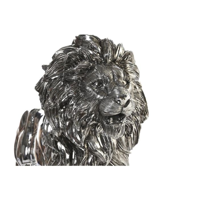 Figura Decorativa DKD Home Decor Plateado León Moderno 55,5 x 17,5 x 38,5 cm 2