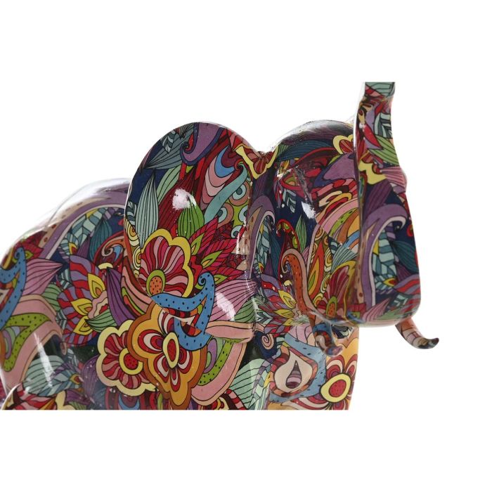 Figura Decorativa DKD Home Decor Multicolor Elefante Moderno 32 x 14,5 x 26 cm (2 Unidades) 2