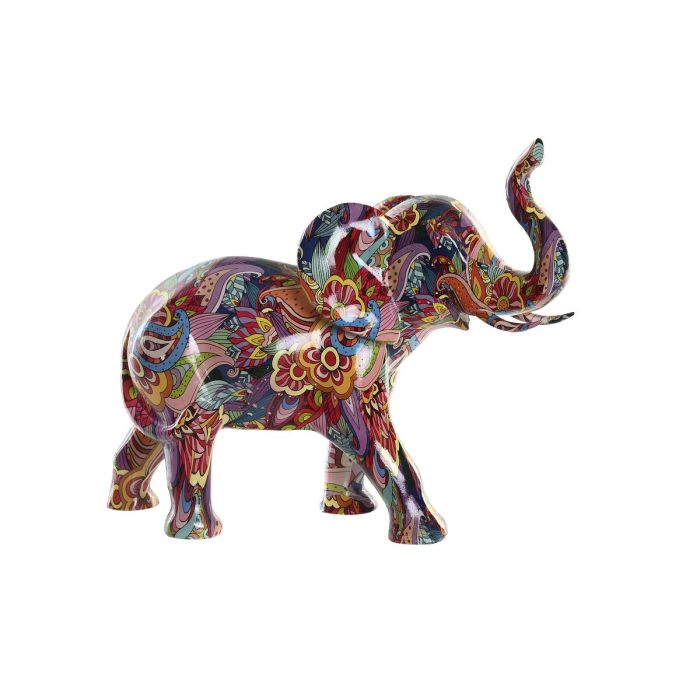 Figura Decorativa DKD Home Decor Multicolor Elefante Moderno 32 x 14,5 x 26 cm (2 Unidades) 3