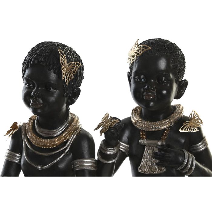 Figura Decorativa DKD Home Decor Resina Colonial Africana (20,5 x 18 x 35 cm) (2 Unidades) 1