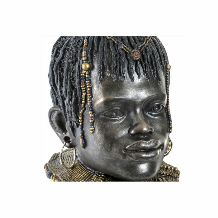 Figura Decorativa DKD Home Decor Negro Beige Colonial Africana Africano 26 x 20 x 42 cm (2 Unidades) 1