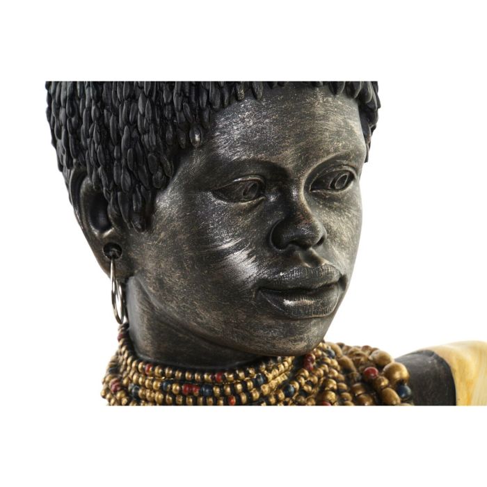 Figura Decorativa DKD Home Decor Africana Resina (26 x 20 x 42 cm) (2 Unidades) 2